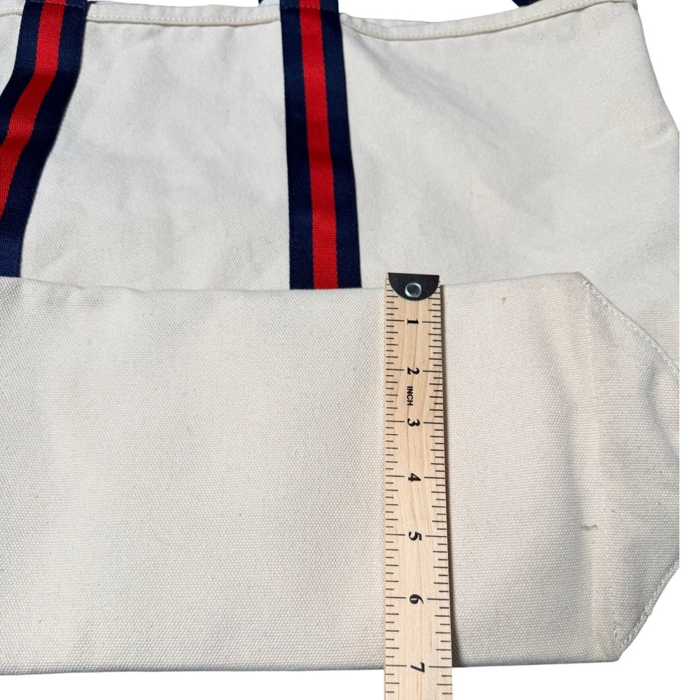 Anthropologie Après Ski Club XL Canvas Tote Bag NWT Nautical - Picture 3 of 6